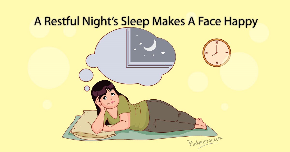 A restful night sleep makes a face happy