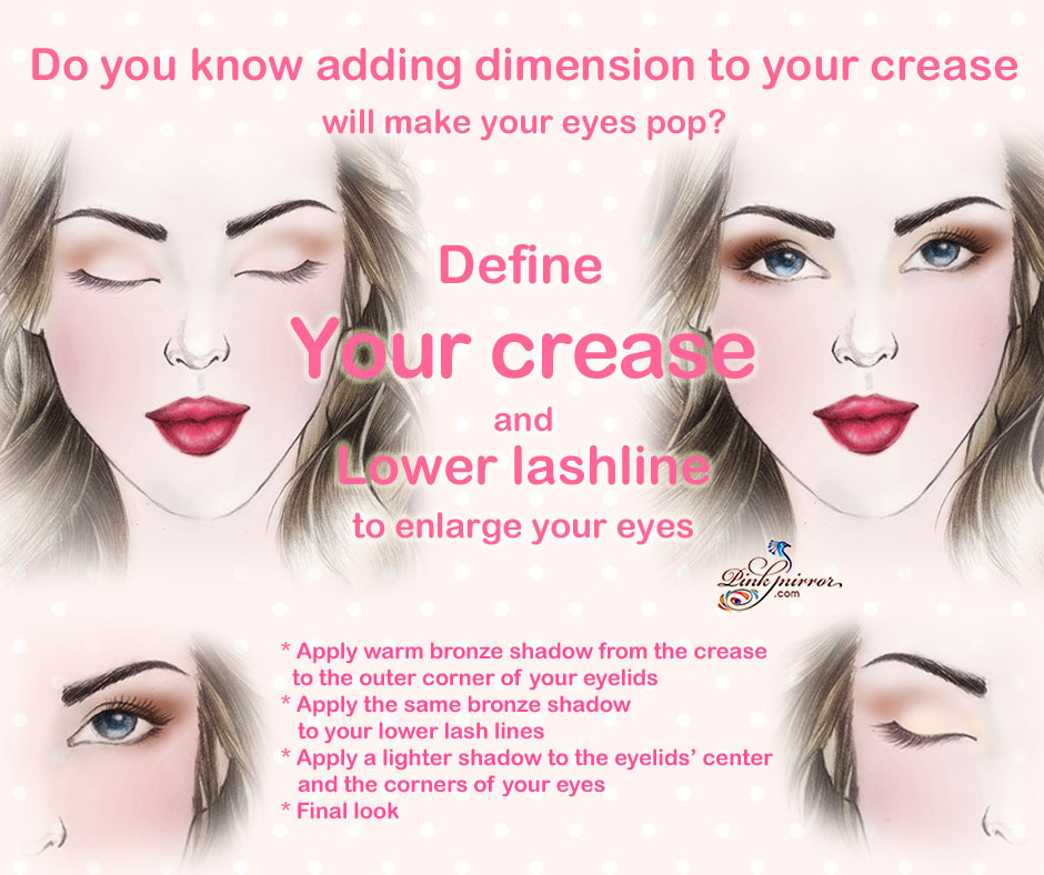 Makeup Tips For Your Eyes Appear Bigger And Wider PinkMirror Blog   Makeup Tip Eyes Look Larger Bronze Shadow Crease 