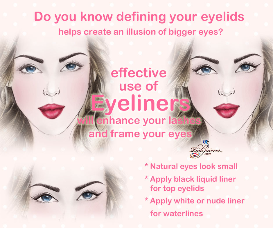 makeup tip eyes look larger with eyelid eyeliner