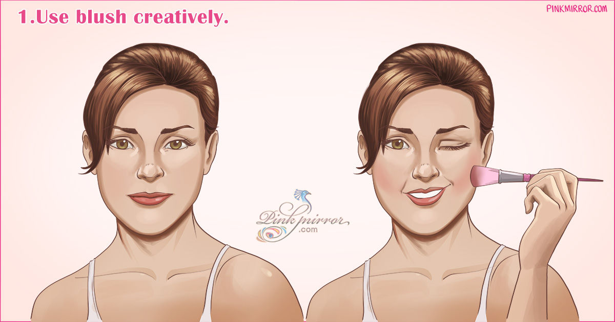 Contour correctly & make your face look slimmer using make-up